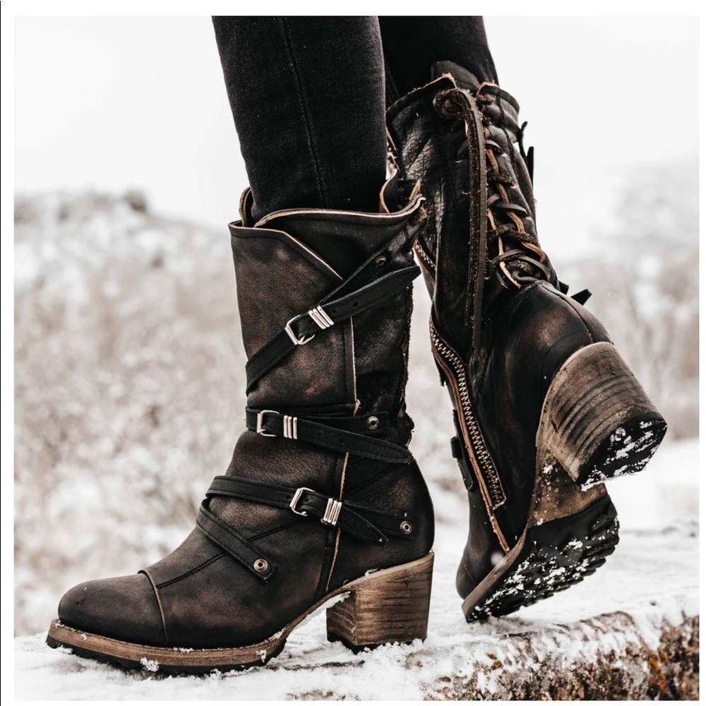 Cora Black Boots - Freebird